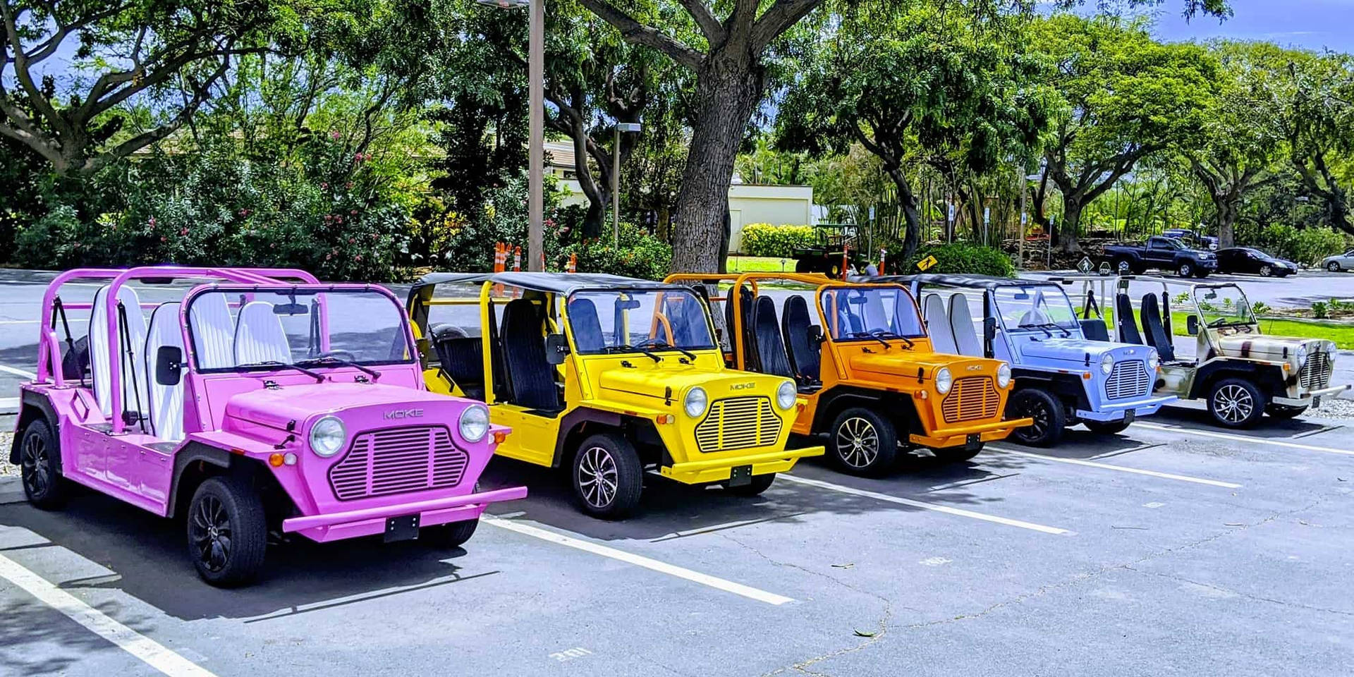 Mini Colorful Aesthetic Parking Lot Wallpaper