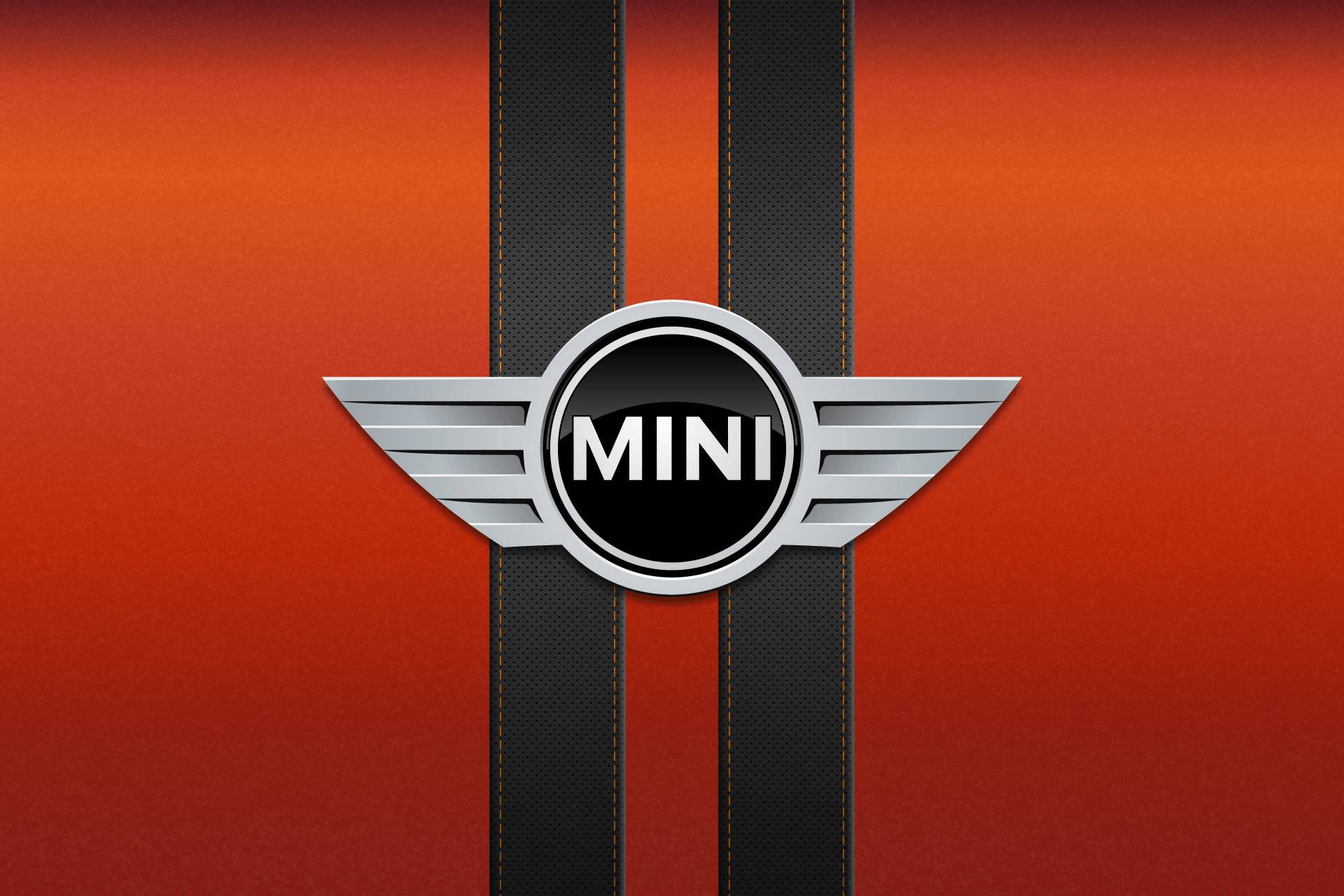 Mini Cooper Logo Orange