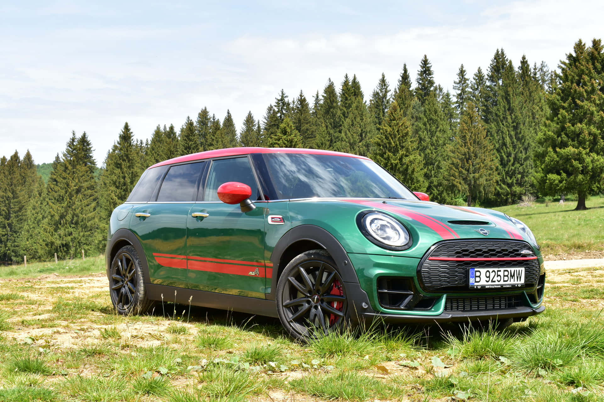 Elegant Mini Cooper S Clubman All4 on the Road Wallpaper