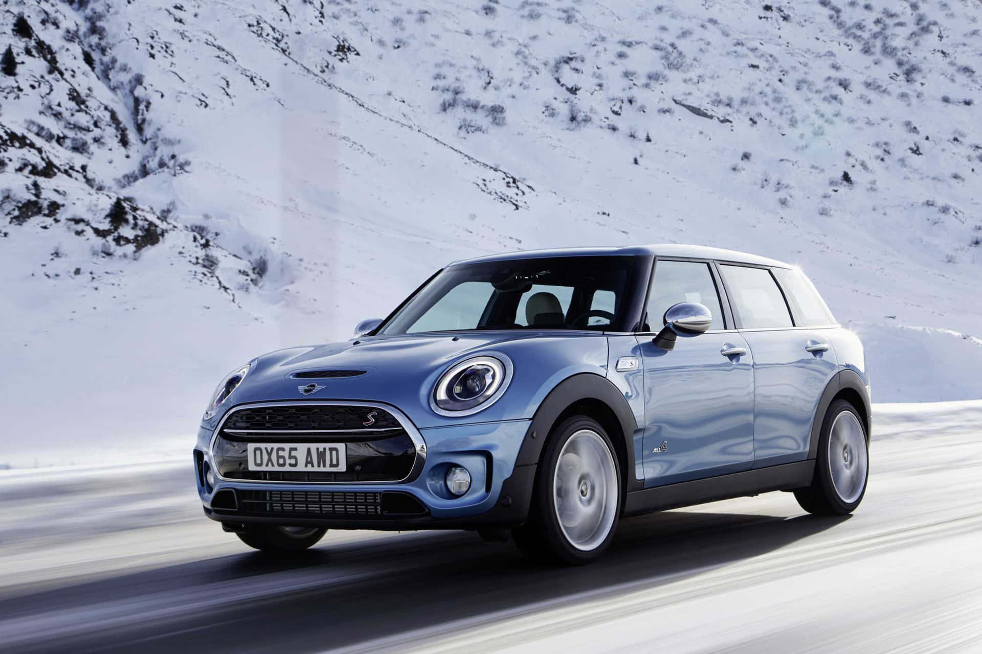 Dynamic Mini Cooper S Clubman All4 in Action Wallpaper