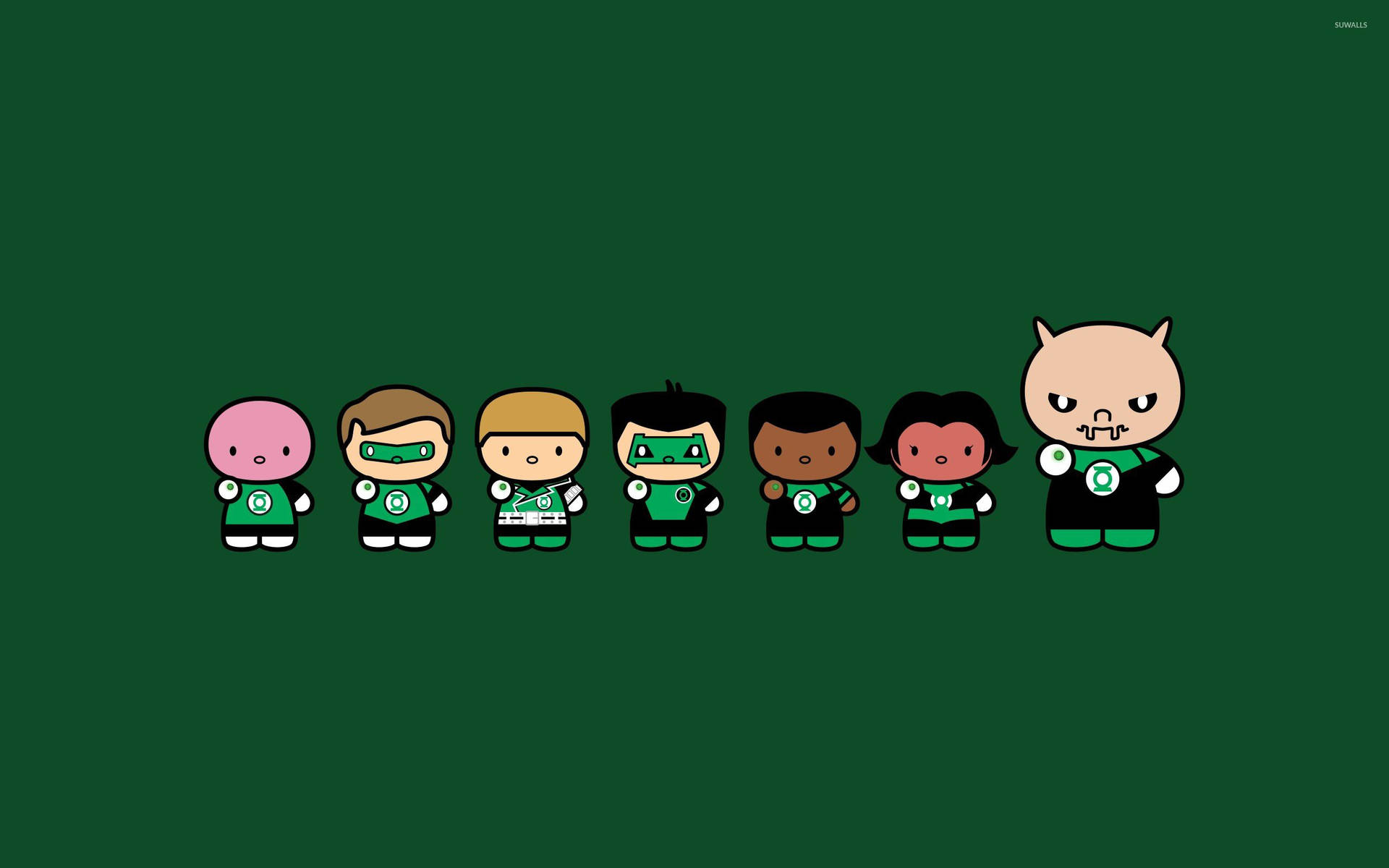 Mini Green Lantern Corps Members Background
