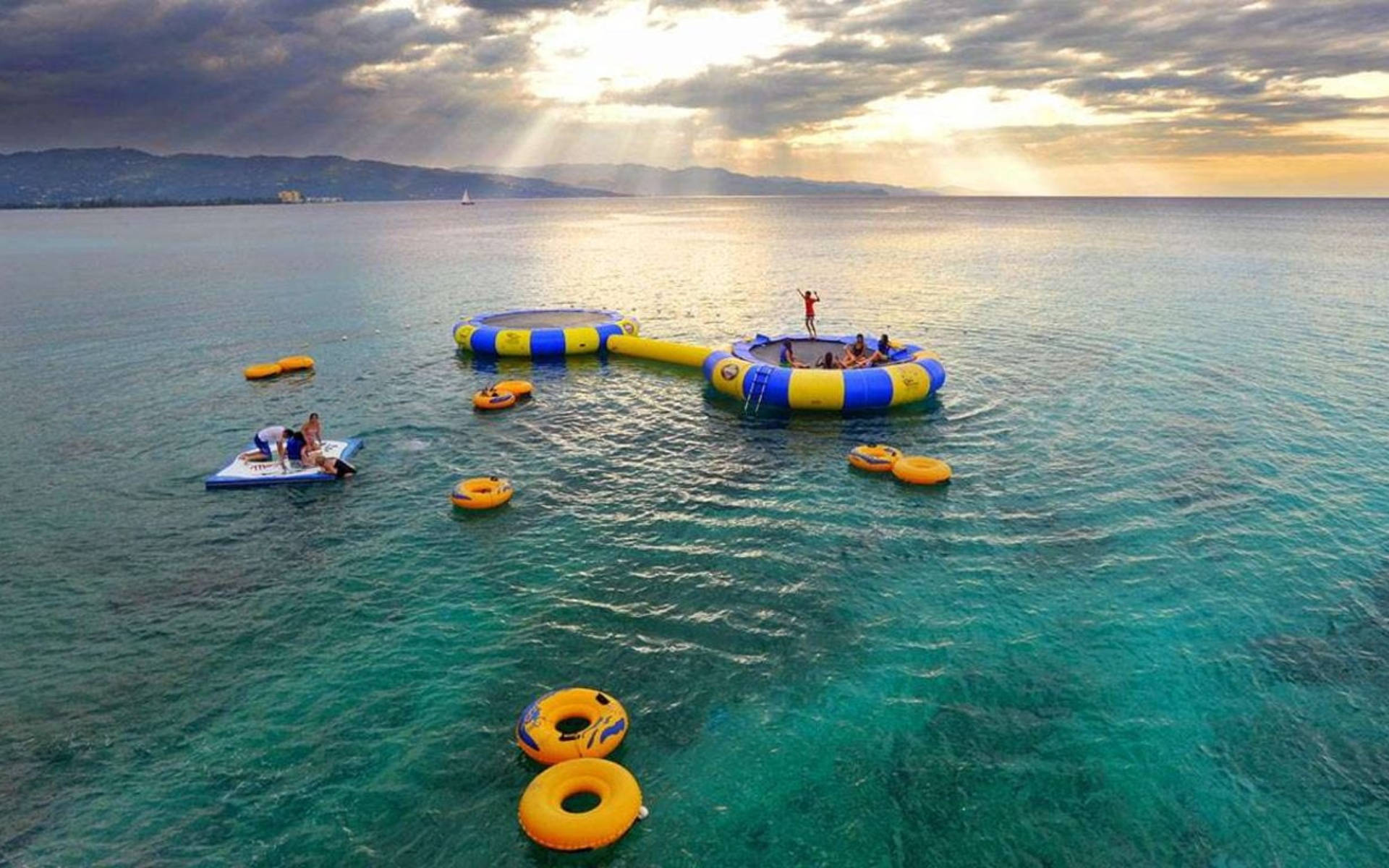 Mini Inflatable Water Park Montego Bay Wallpaper