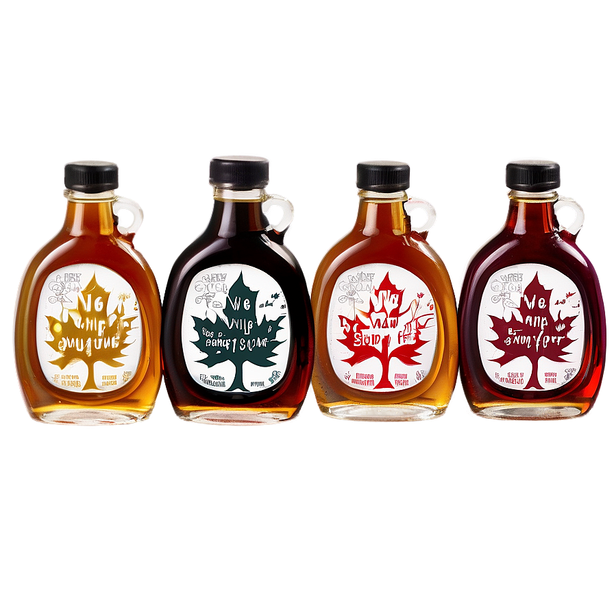 Mini Maple Syrup Bottles Png 06212024 PNG