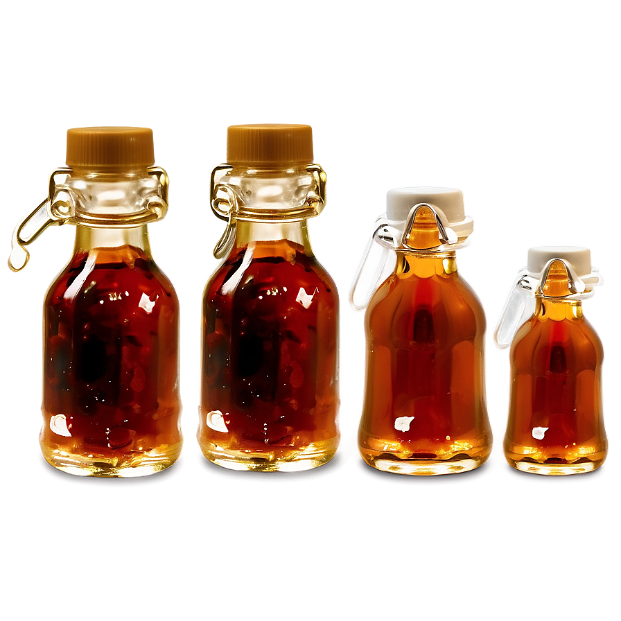 Mini Maple Syrup Bottles Png 06212024 PNG