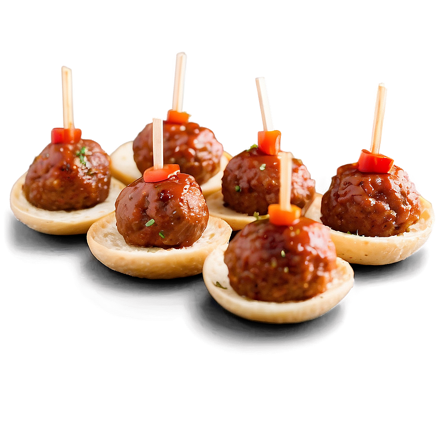 Mini Meatball Canapés Png 06242024 PNG