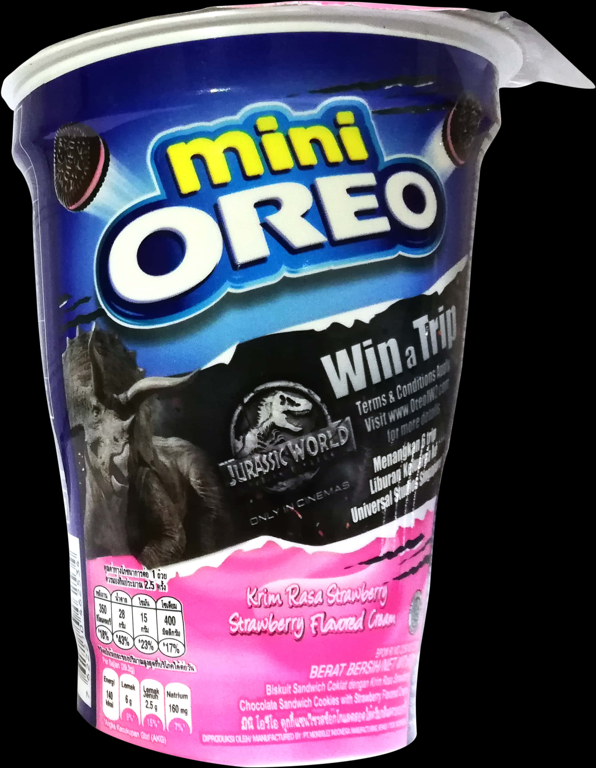 Mini Oreo Strawberry Cup Jurassic World Promotion PNG