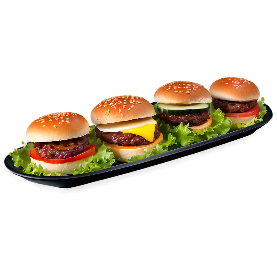 Mini Sliders Hamburger Set Png Krm PNG