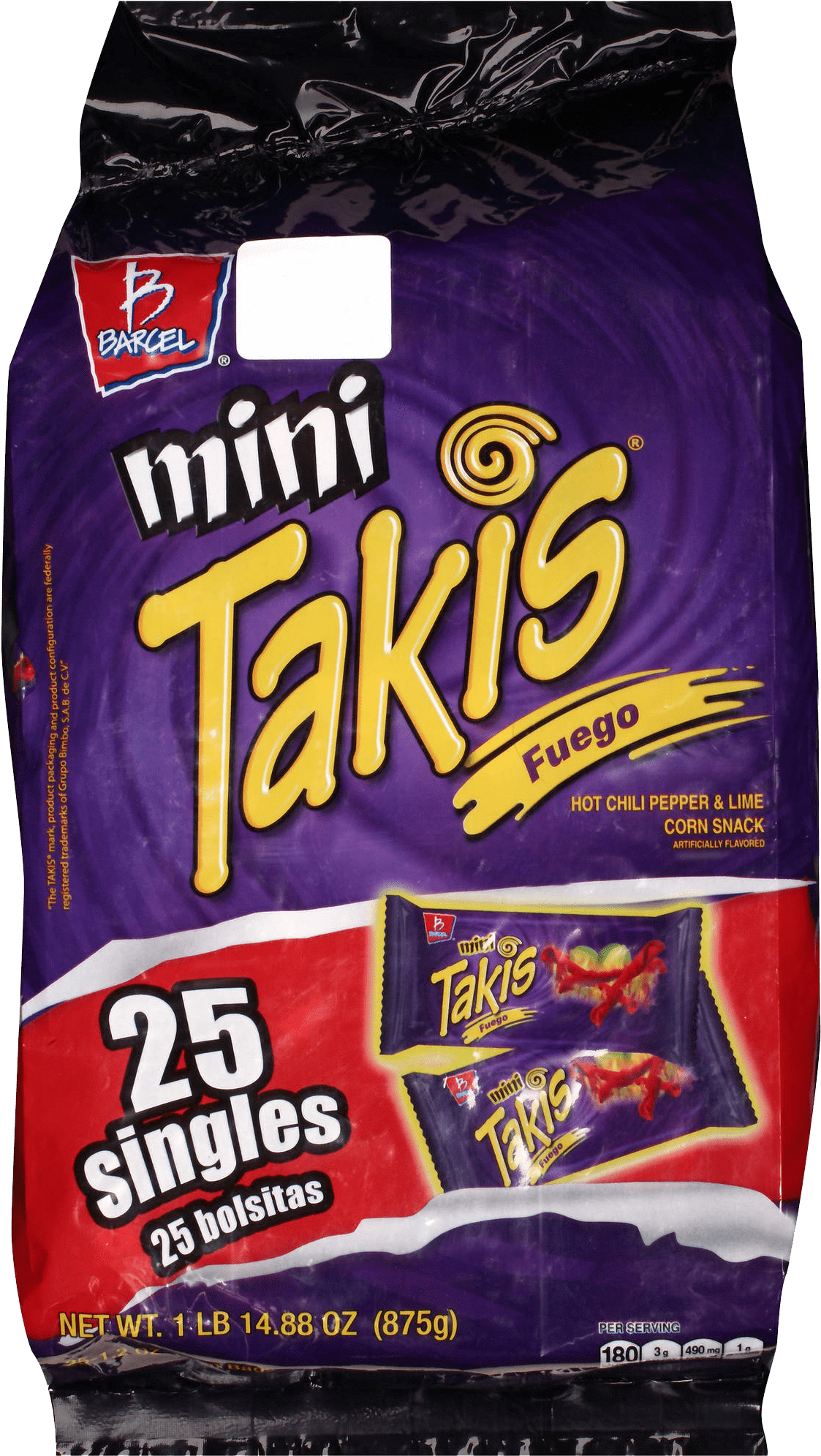 Mini Takis Fuego Snack Pack PNG