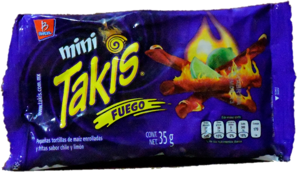 Mini Takis Fuego Snack Package PNG