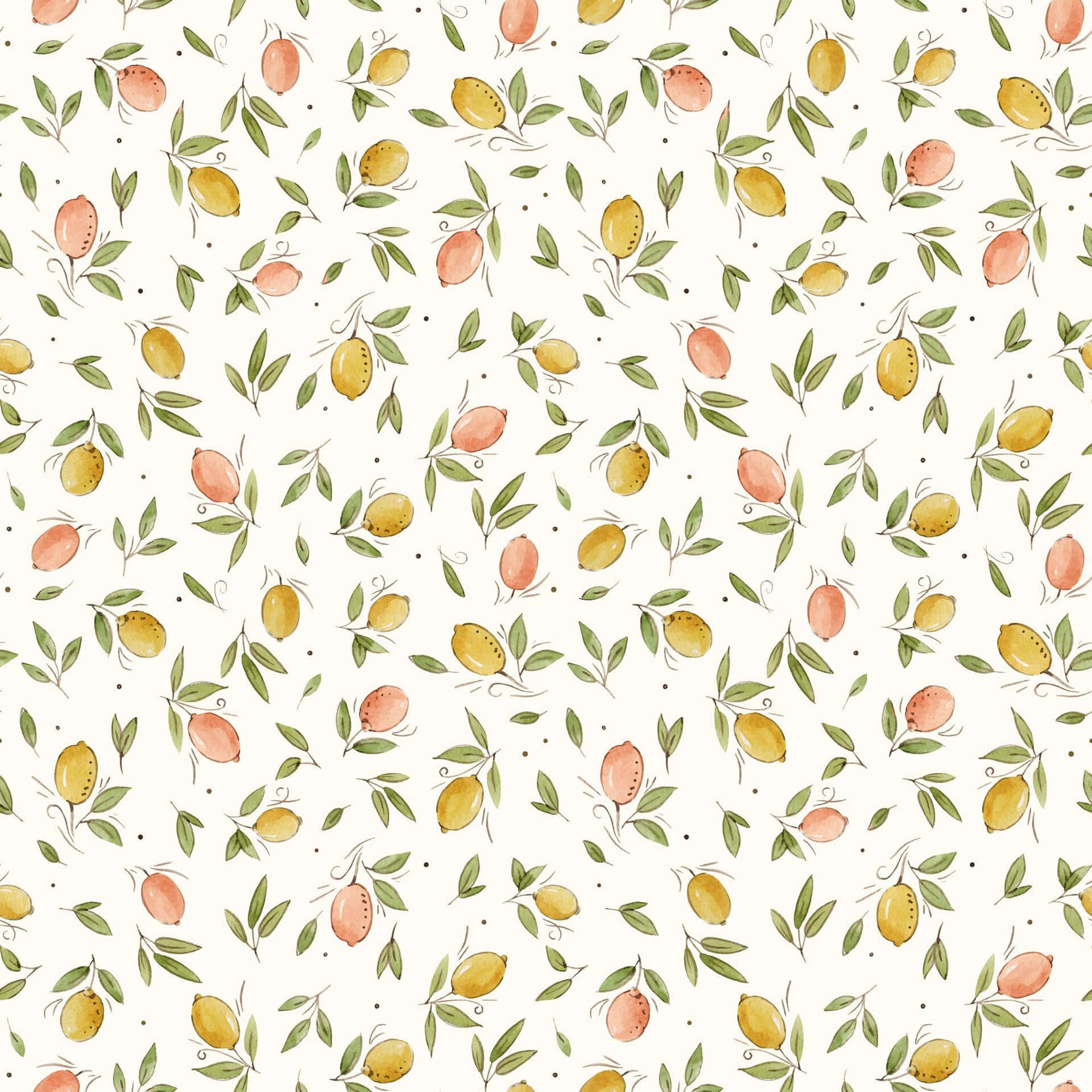 Mini Zesty Lemons Design Wallpaper