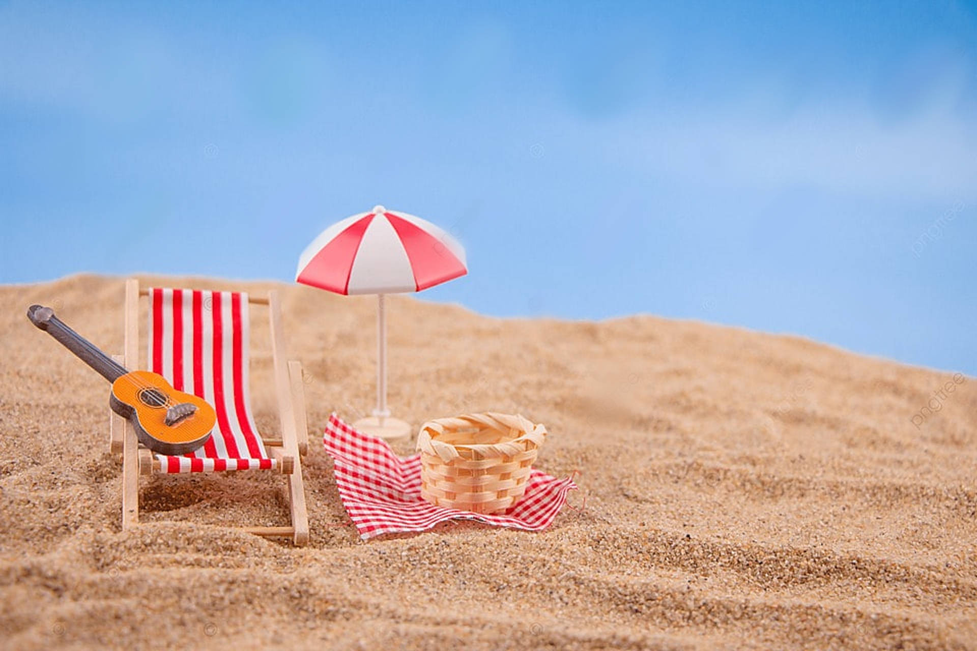Miniature Beach Vacation Toys Wallpaper