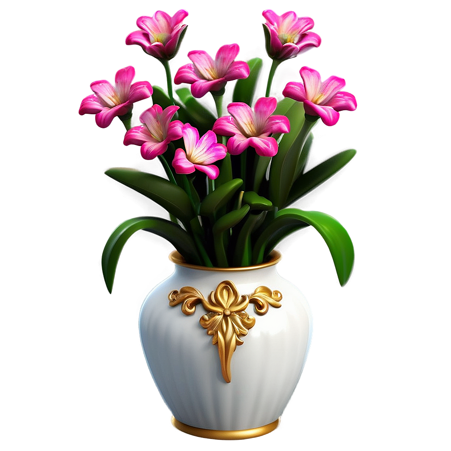 Miniature Flower Vase Png 06122024 PNG