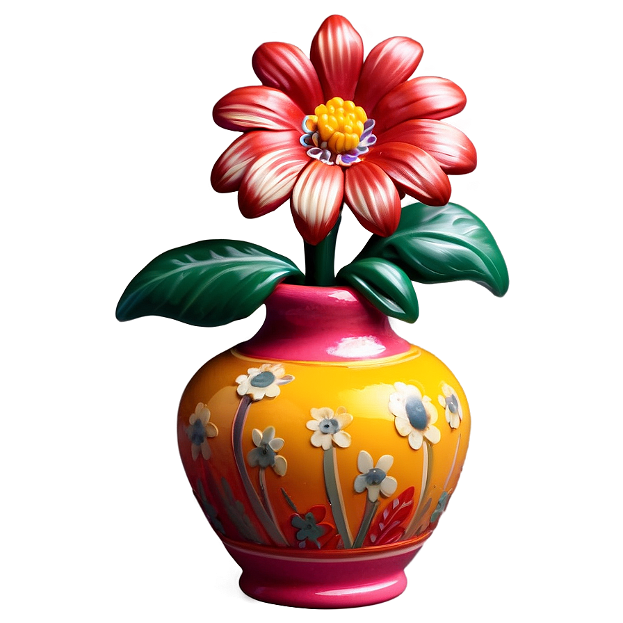 Miniature Flower Vase Png 06122024 PNG