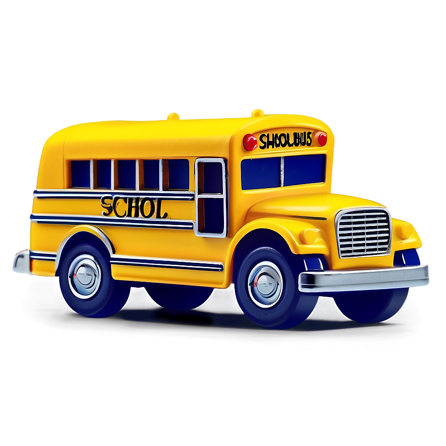 Miniature School Bus Toy Png 05242024 PNG