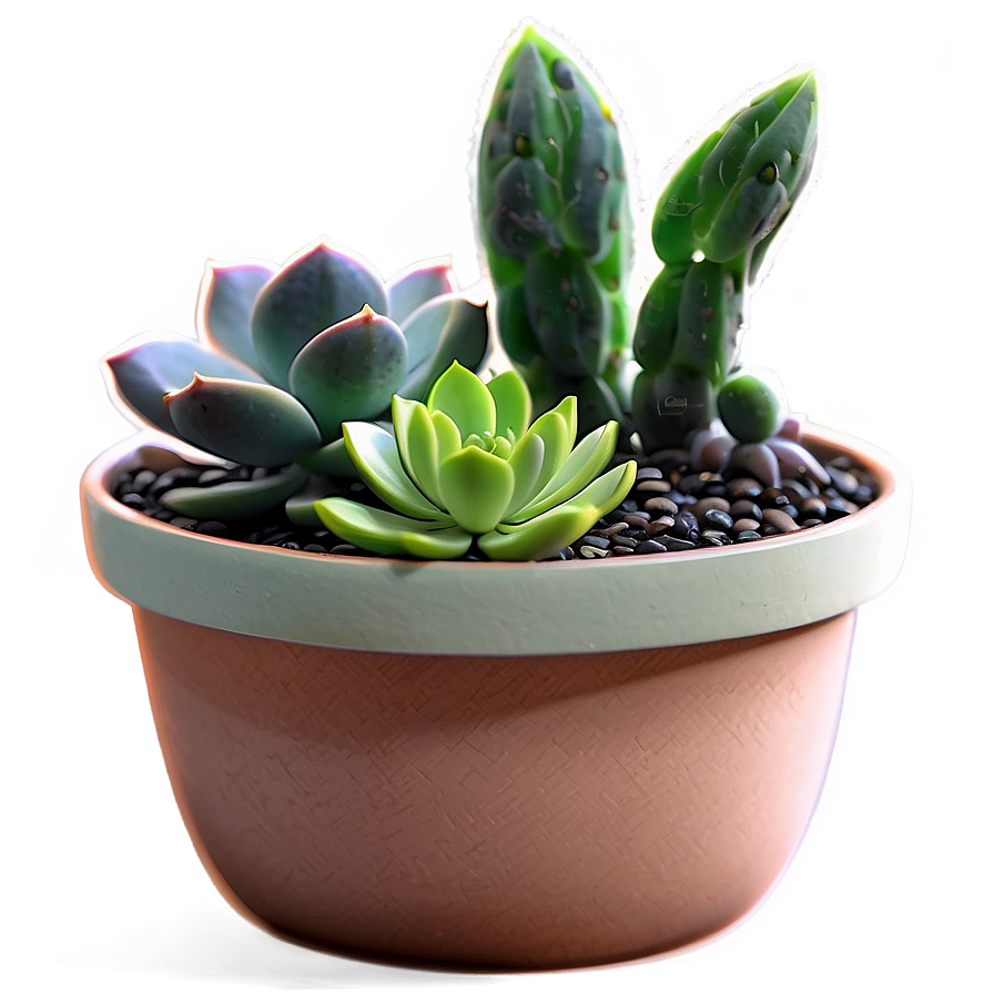 Miniature Succulent Scenes Png Qpx PNG