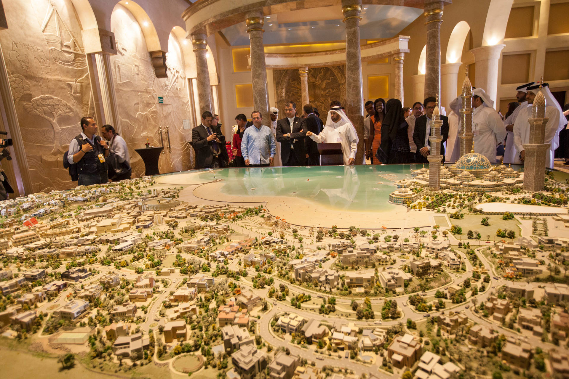 Versãoem Miniatura Do Katara Do Qatar. Papel de Parede