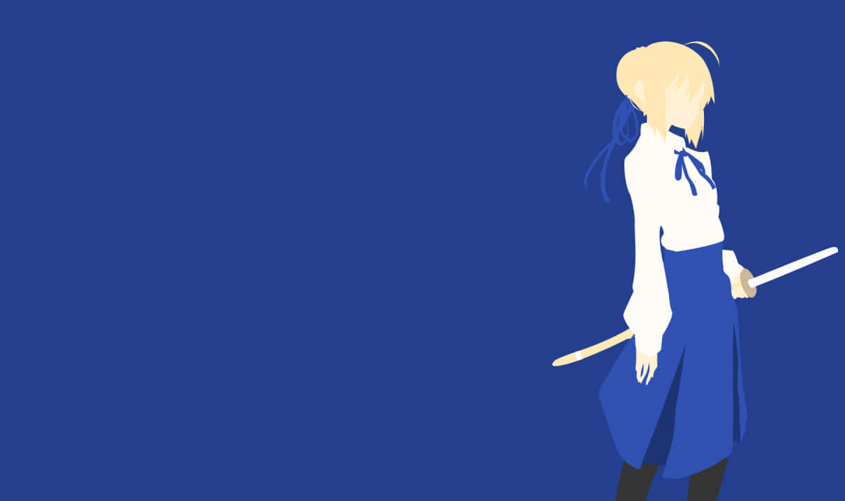 Minimal Anime Saber Of Fate/Stay Night Wallpaper