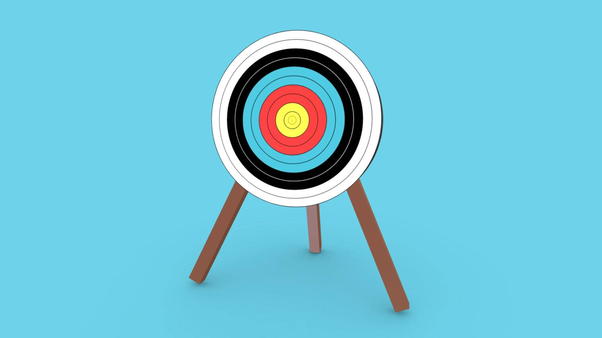 Minimal Archery Target Board Wallpaper