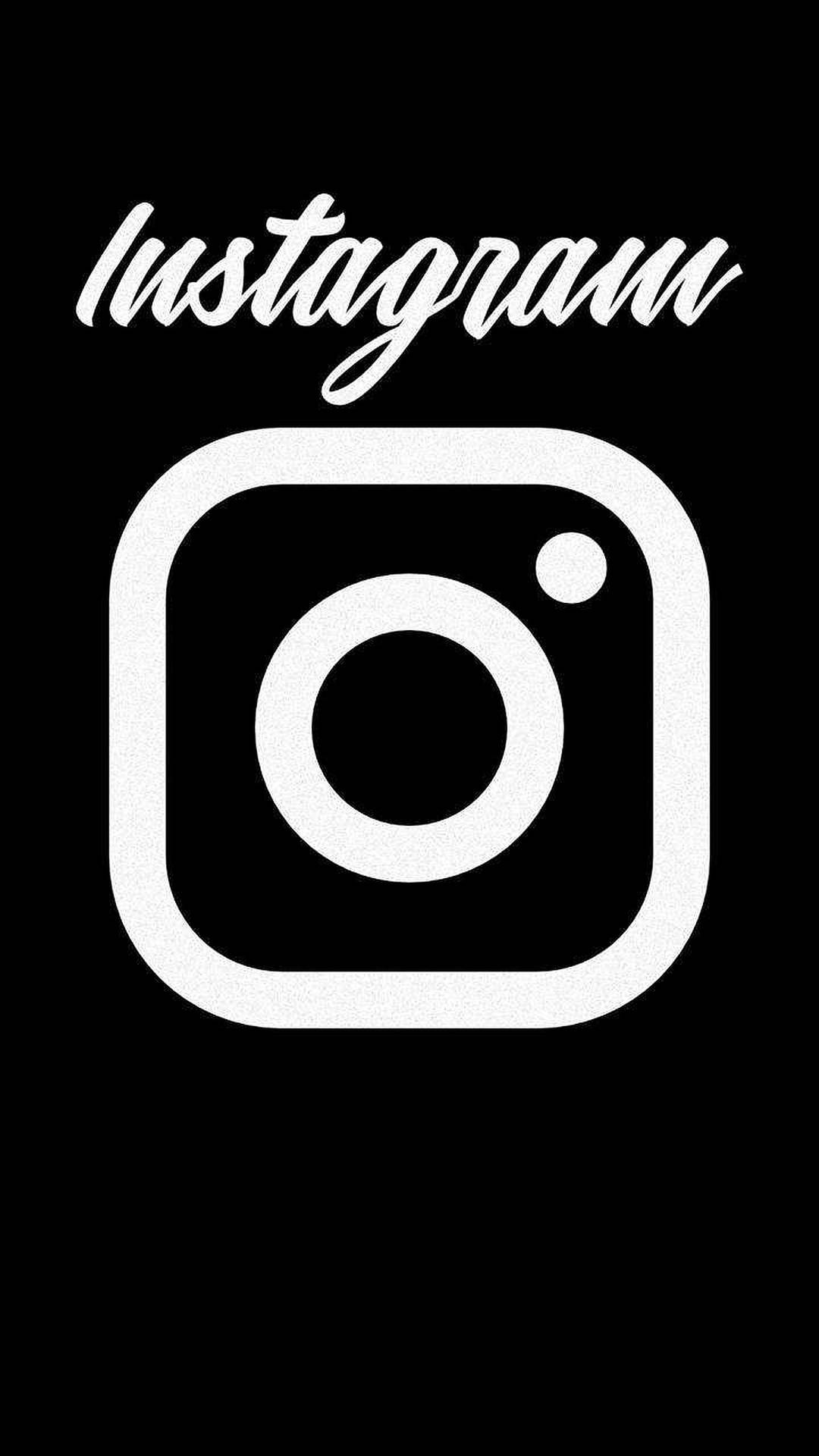 Minimal Black Instagram Logo Wallpaper