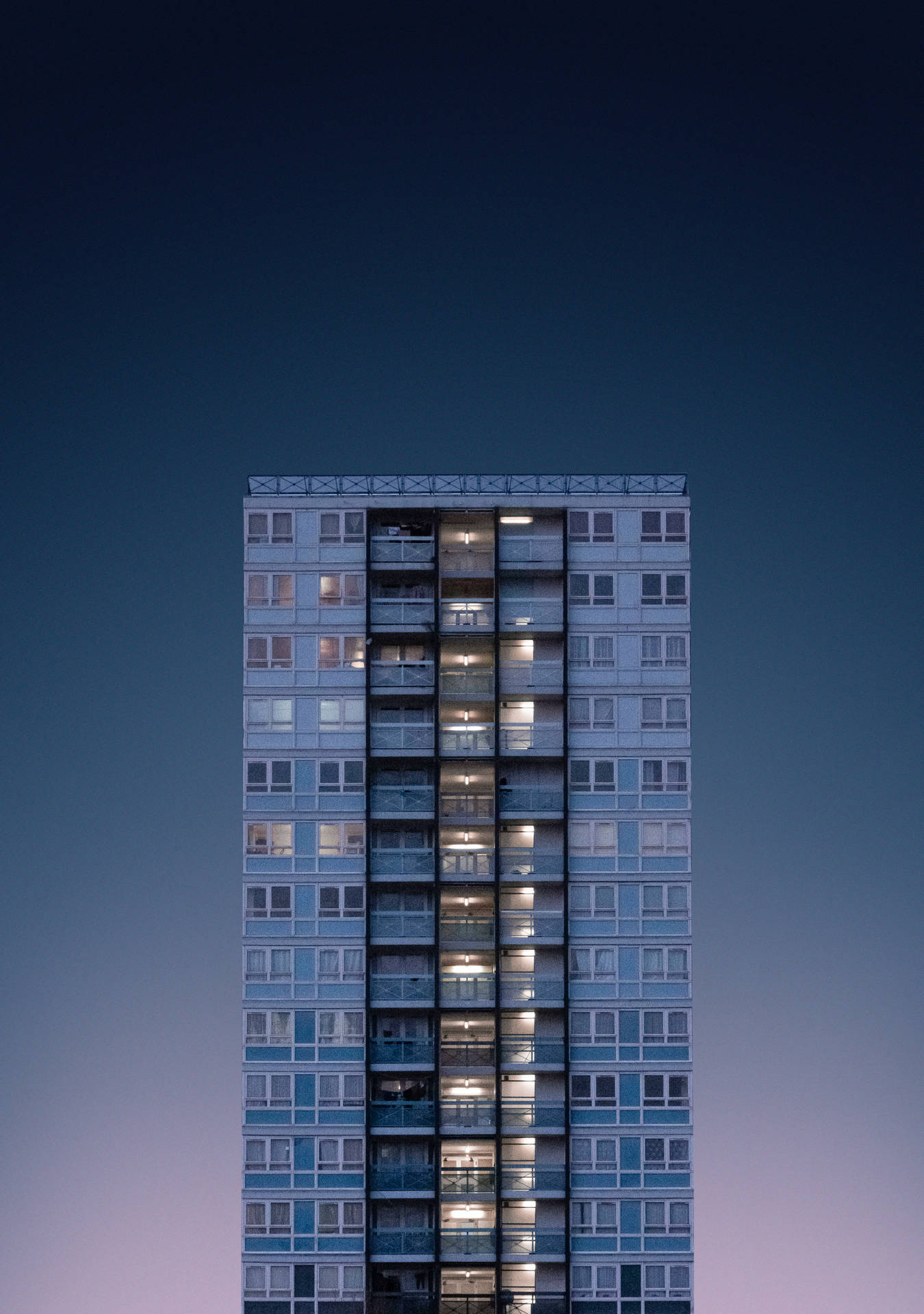 Minimal Blue 3d Building Facade