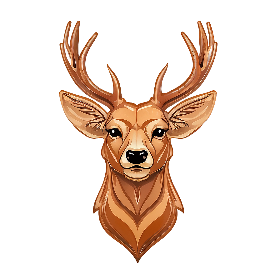 Minimal Deer Head Line Art Png 06212024 PNG