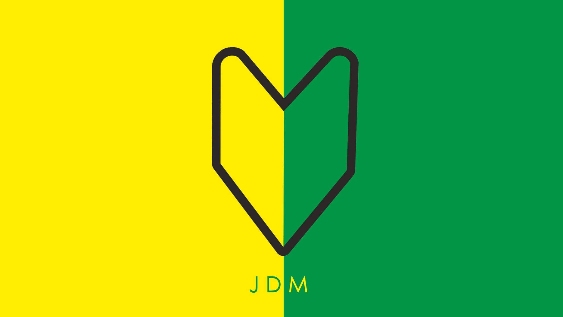 Minimalistic Japanese Design Movement (JDM) Leaf Logo Wallpaper