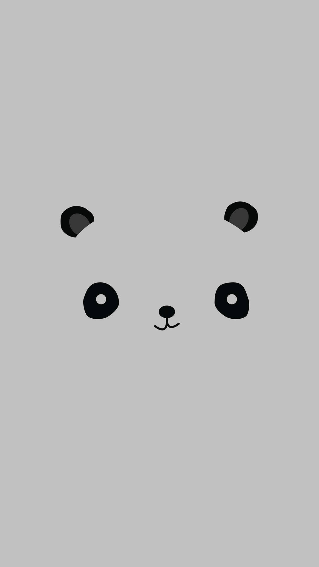Minimal Panda Sød Android Wallpaper