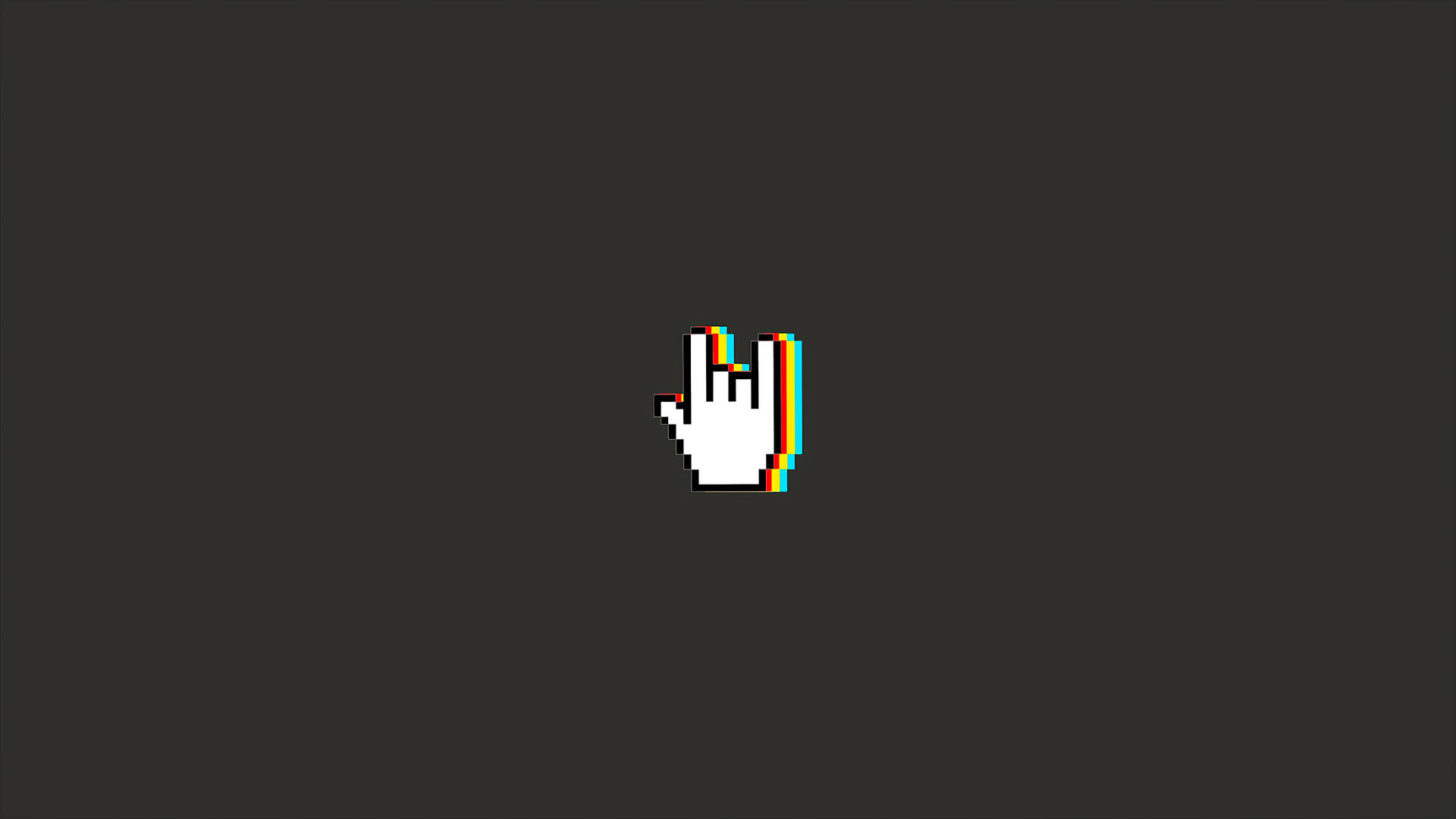 Minimal Pixel Love Hand Signal Wallpaper