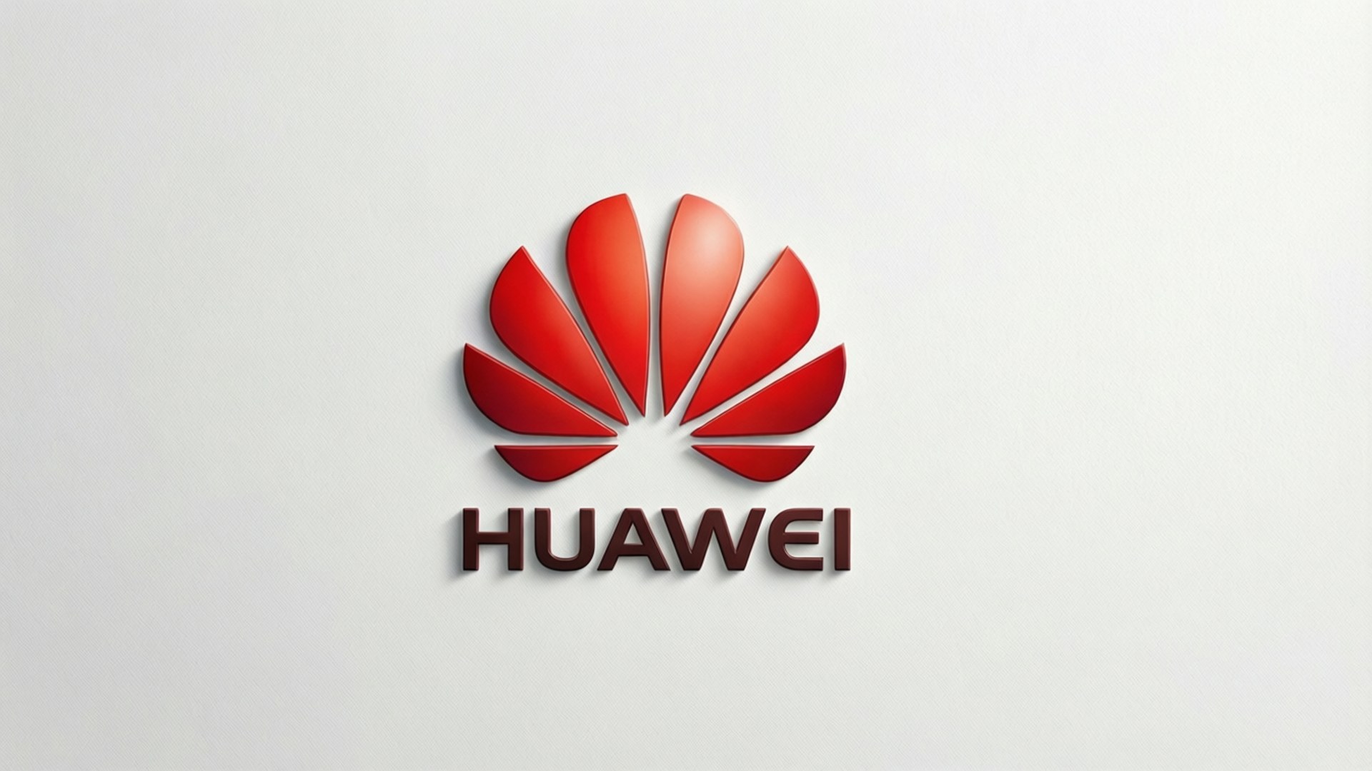 Simple red Huawei logo on white