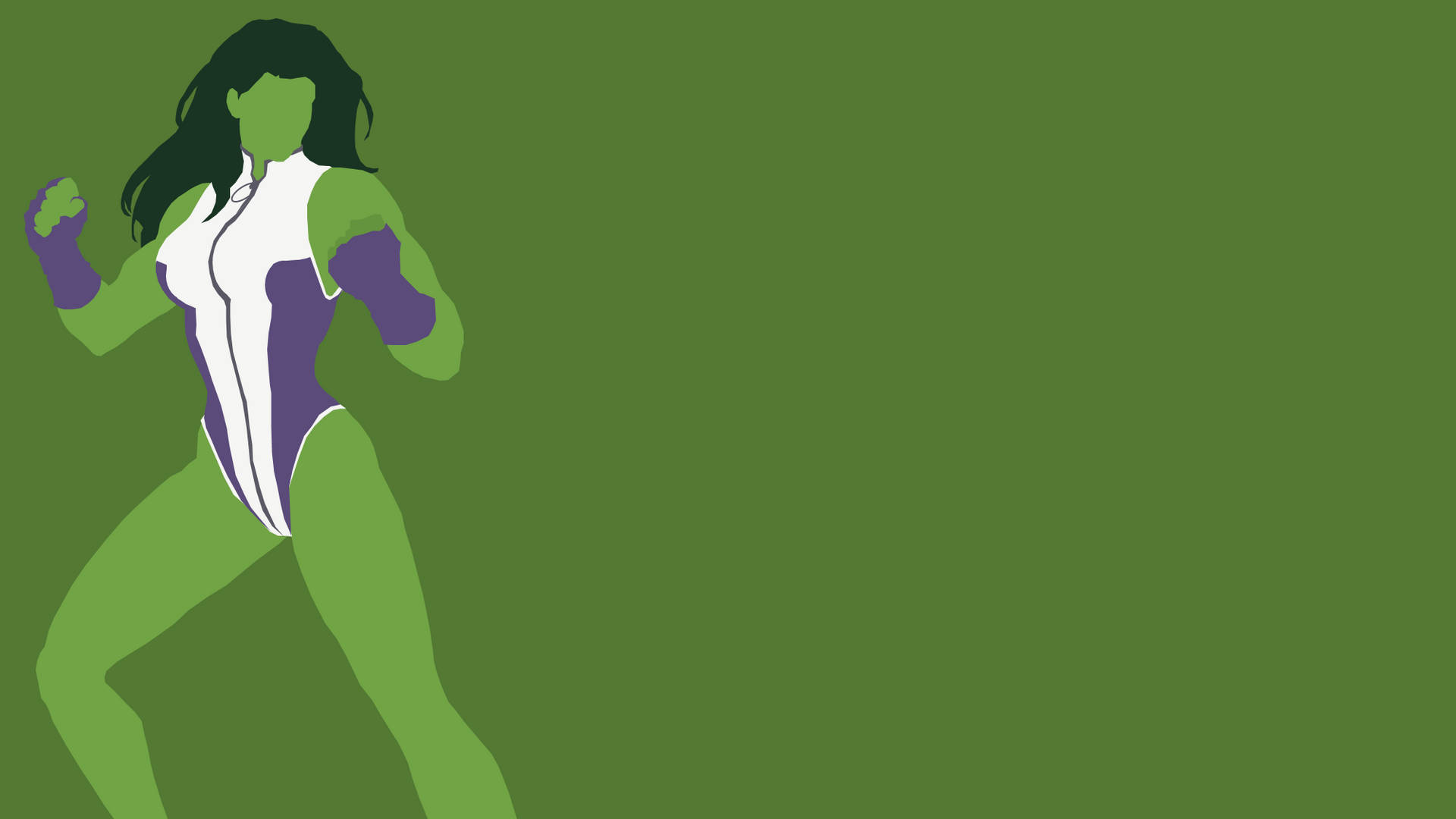 Minimal She Hulk In Green