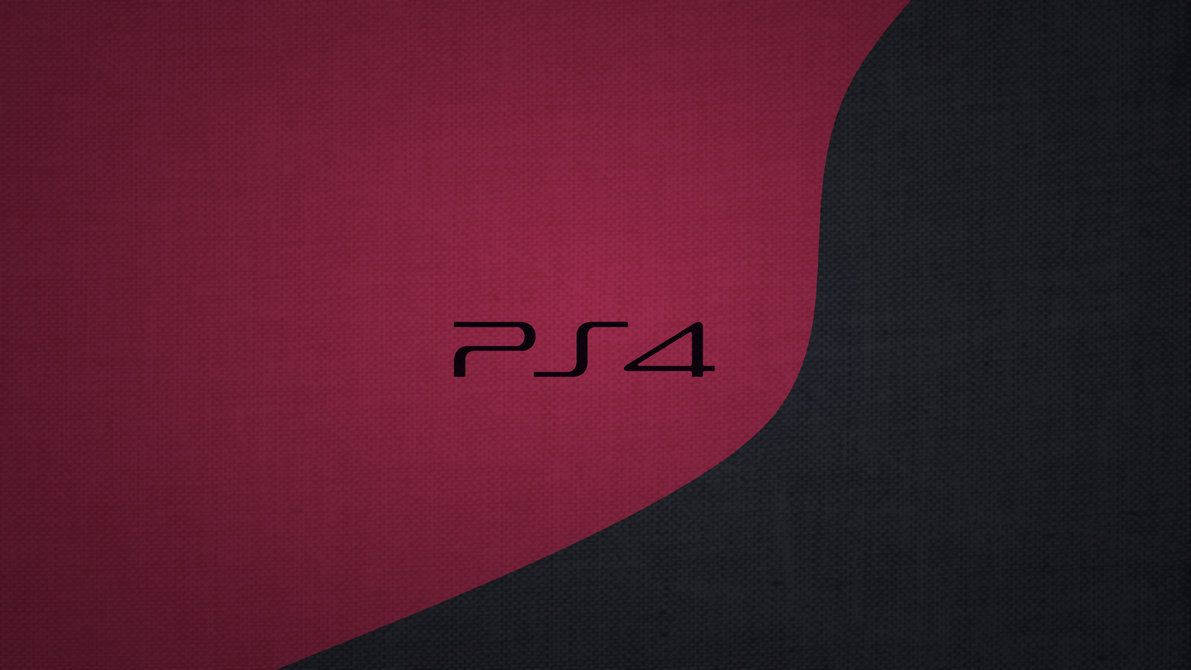 Red black PS4 logo minimalism abstract wallpaper.