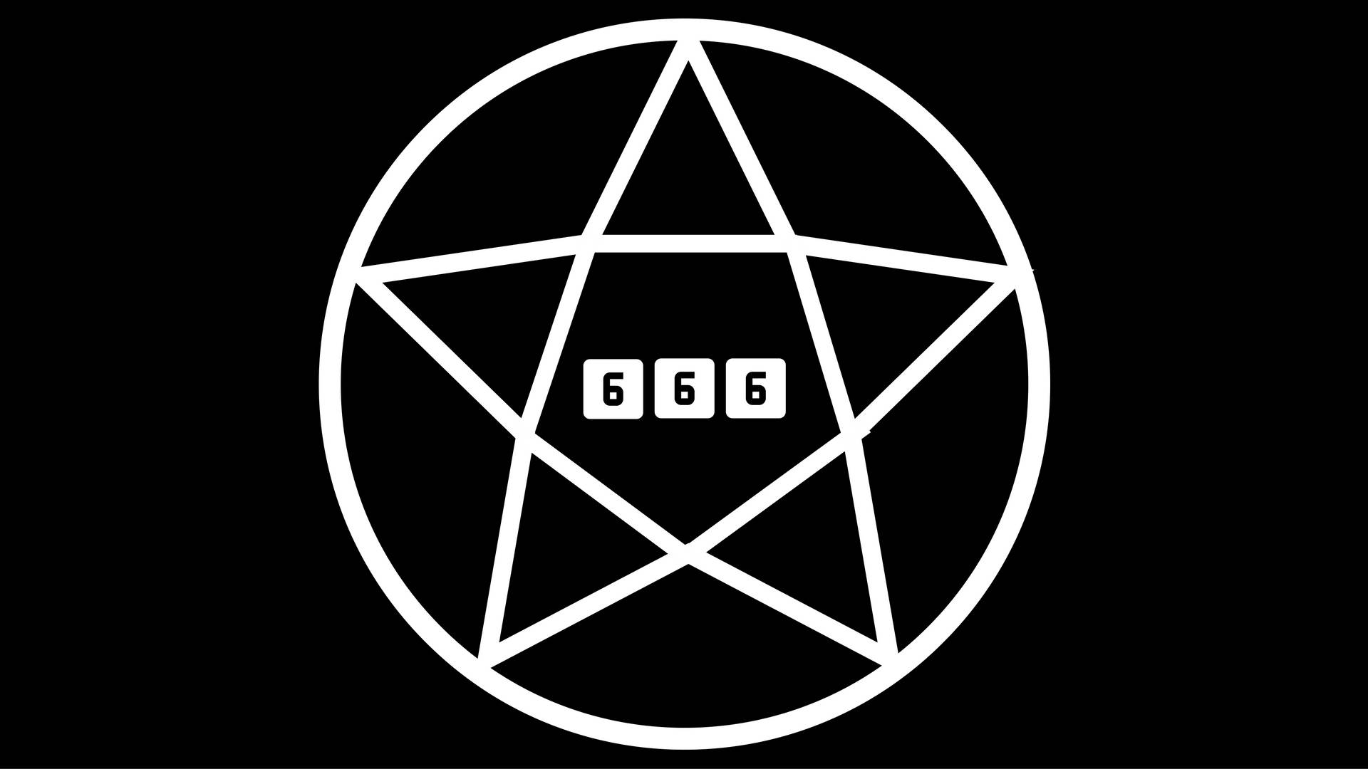 Minimalist 666 Pentagram Wallpaper