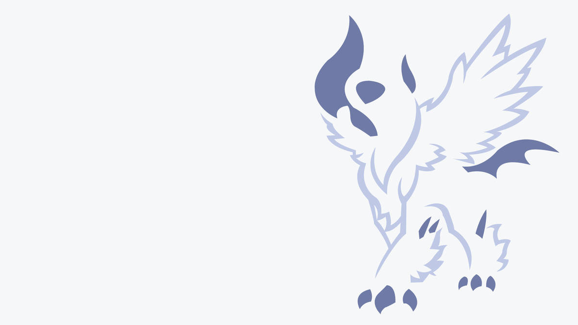 Minimalist Absol With Wings Background