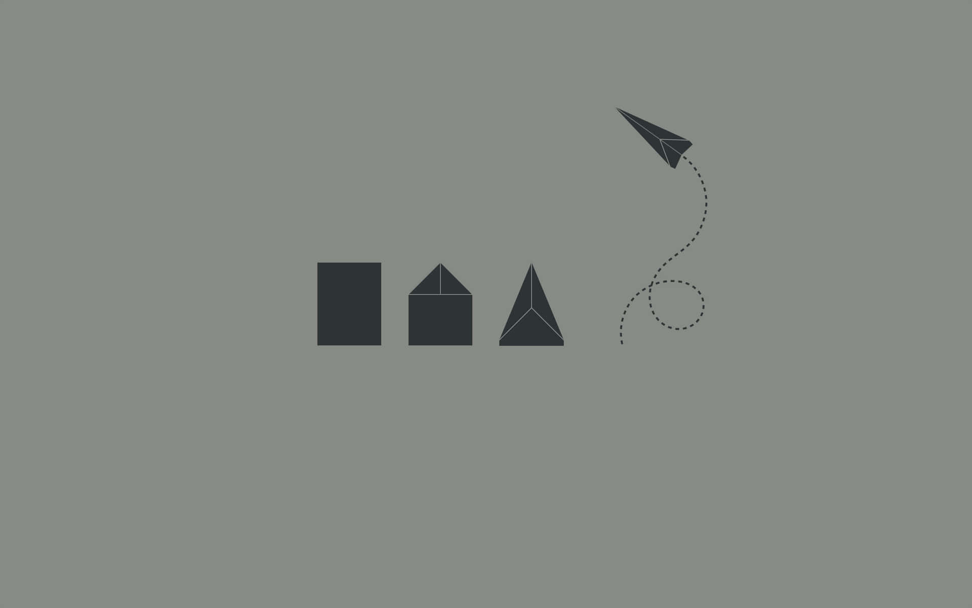 Minimalist Abstract Of Paper Airplane Wallpaper