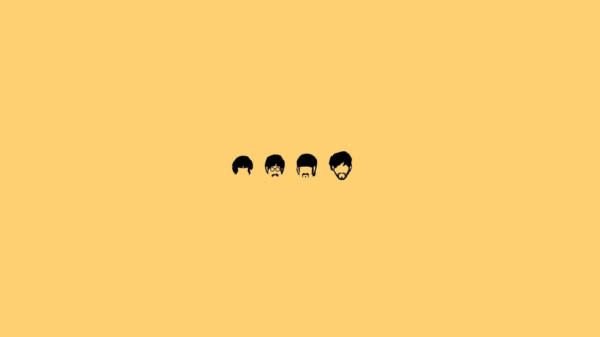 Minimalist Aesthetic Desktop Beatles Icon Background