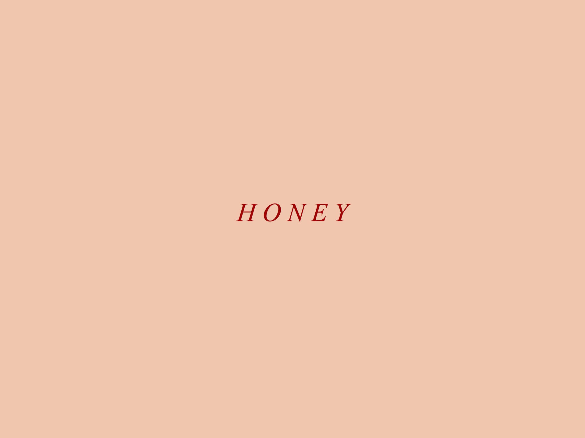 Minimalist Aesthetic Desktop Red Honey Word Picture