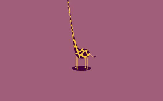 Minimalist Aesthetic Giraffe Wallpaper