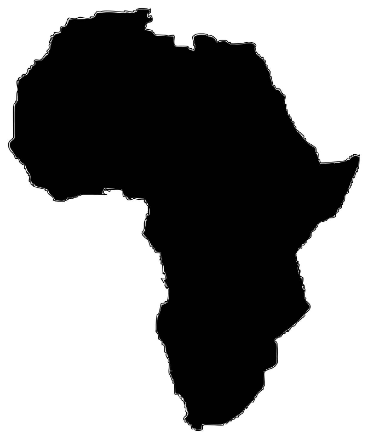 Minimalist Africa Map Background