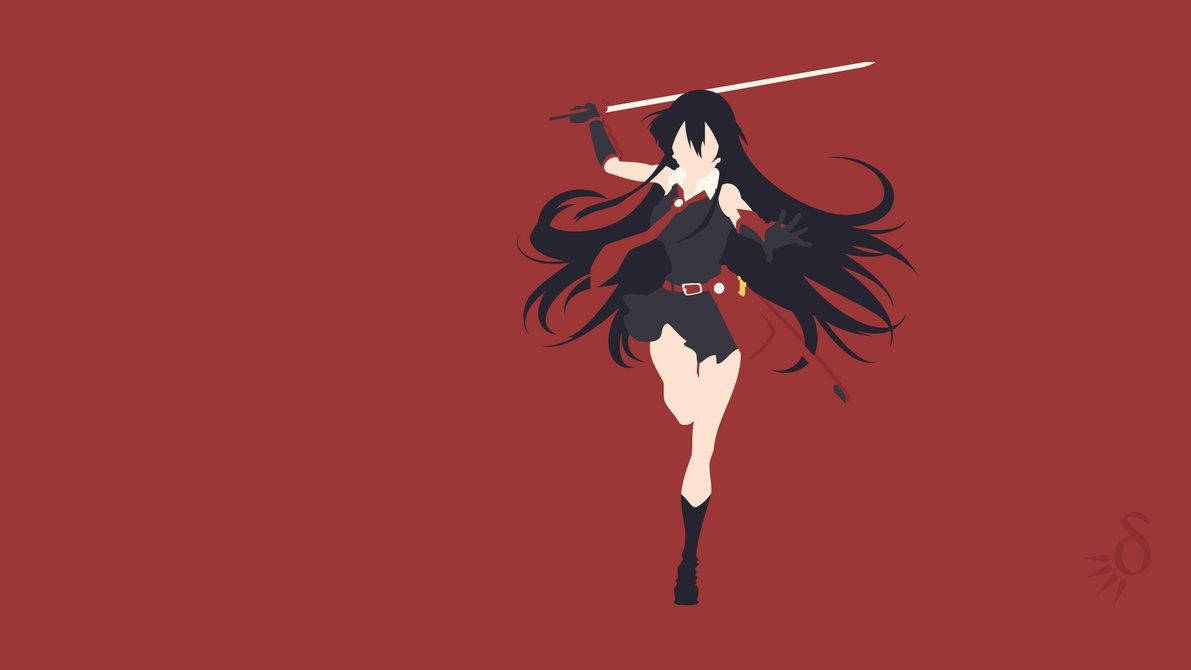 Akame, den fablede dræbemand med hendes berømte våben Murasame Wallpaper