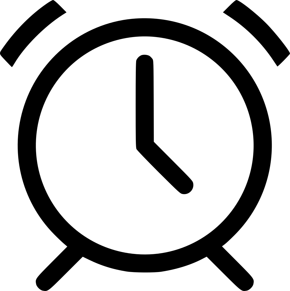 Minimalist Alarm Clock Icon PNG