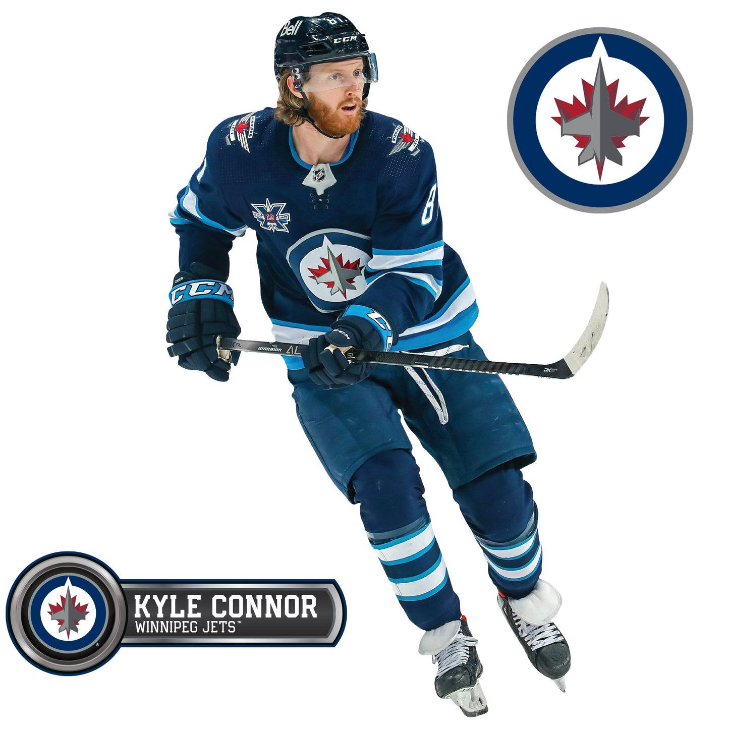 Minimalistisk Amerikansk Ishockey Spiller Kyle Connor Digital Kunst Tapet Wallpaper