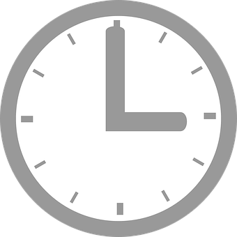Minimalist Analog Clock Icon PNG