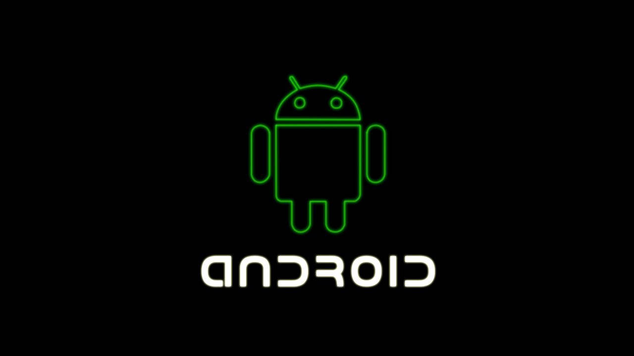 Minimalist Android Robot And Logo Wallpaper