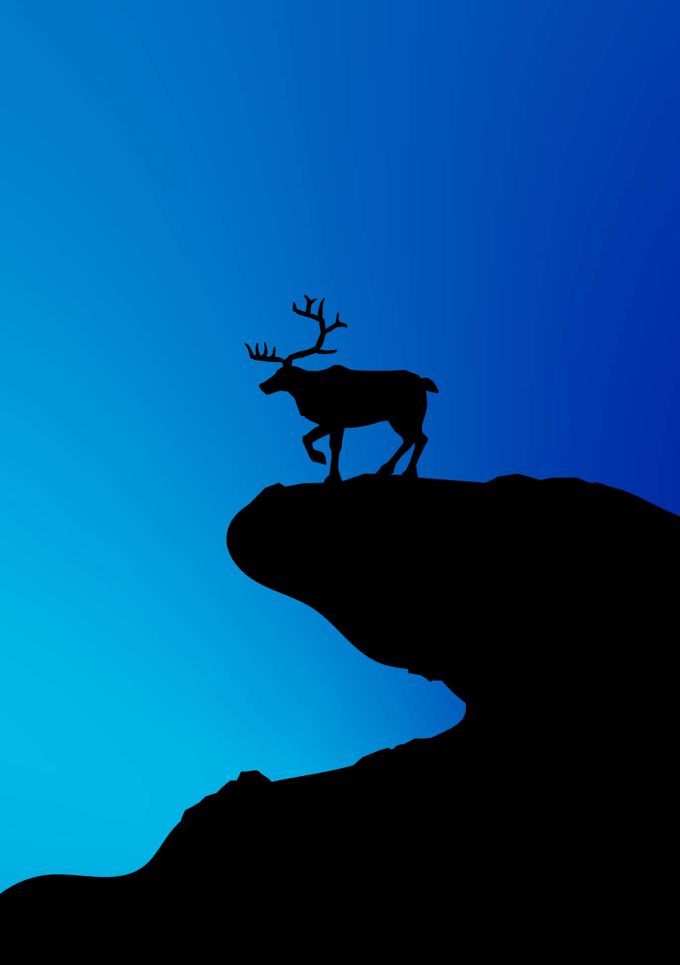Minimalist Animal Art - Resolute Deer Wallpaper