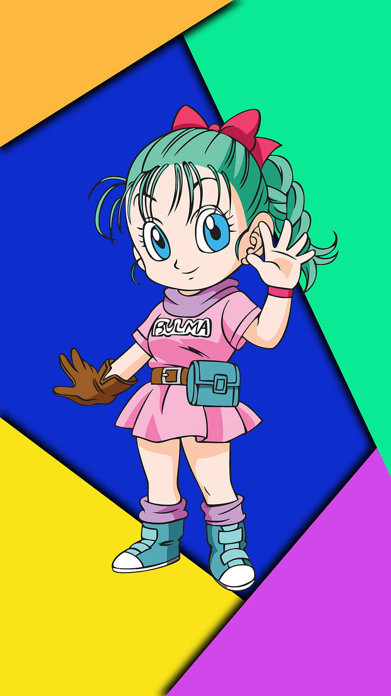 Minimalist Anime Phone Chibi Bulma Background