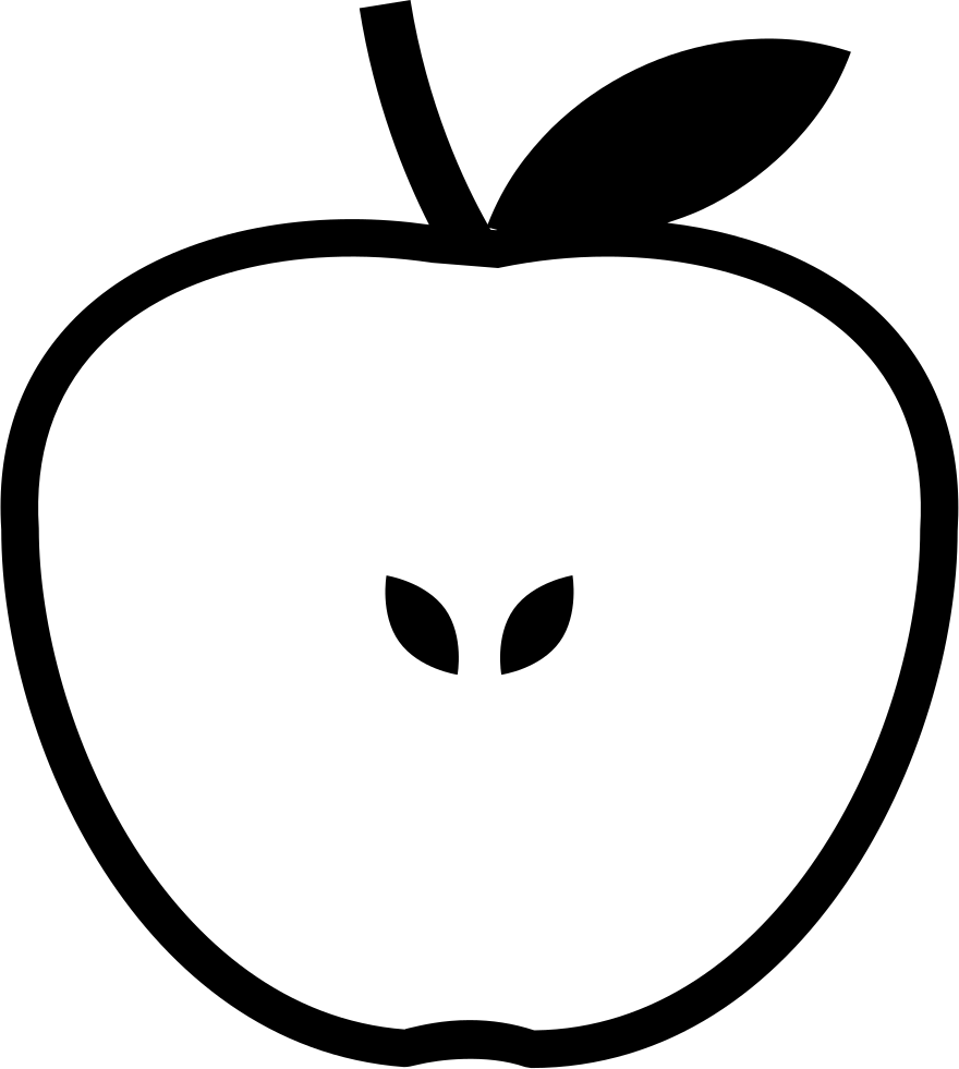Minimalist Apple Outline PNG