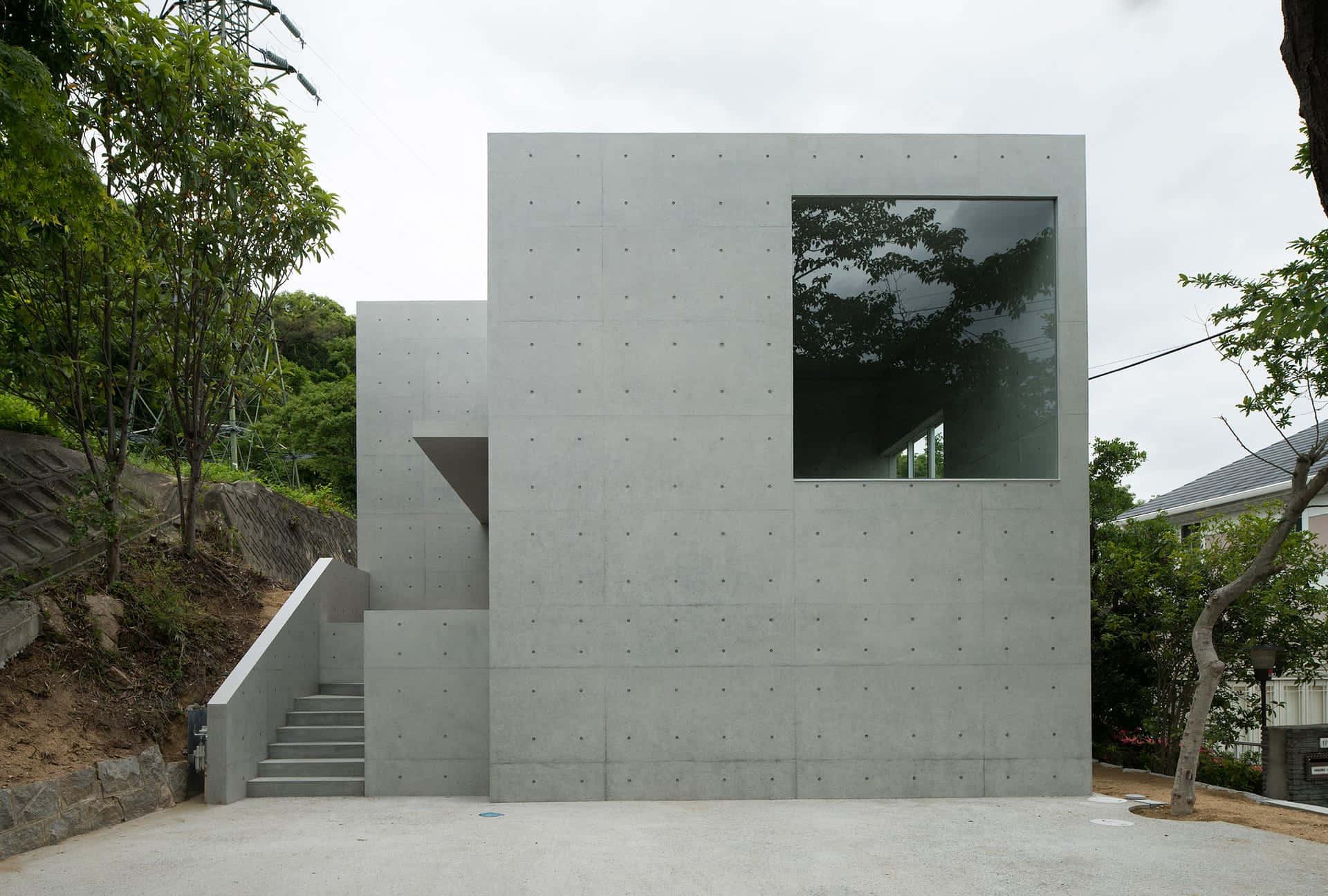 Modern Minimalist Building Facade Wallpaper