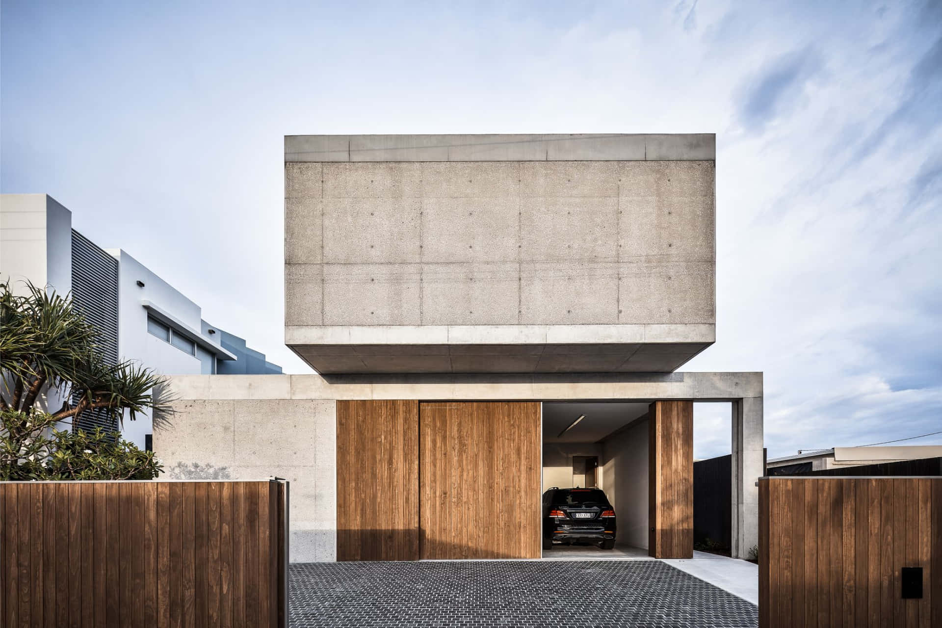 Sleek Modern Minimalist Building Wallpaper