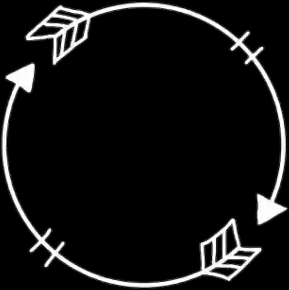 Minimalist Arrow Circle Design PNG