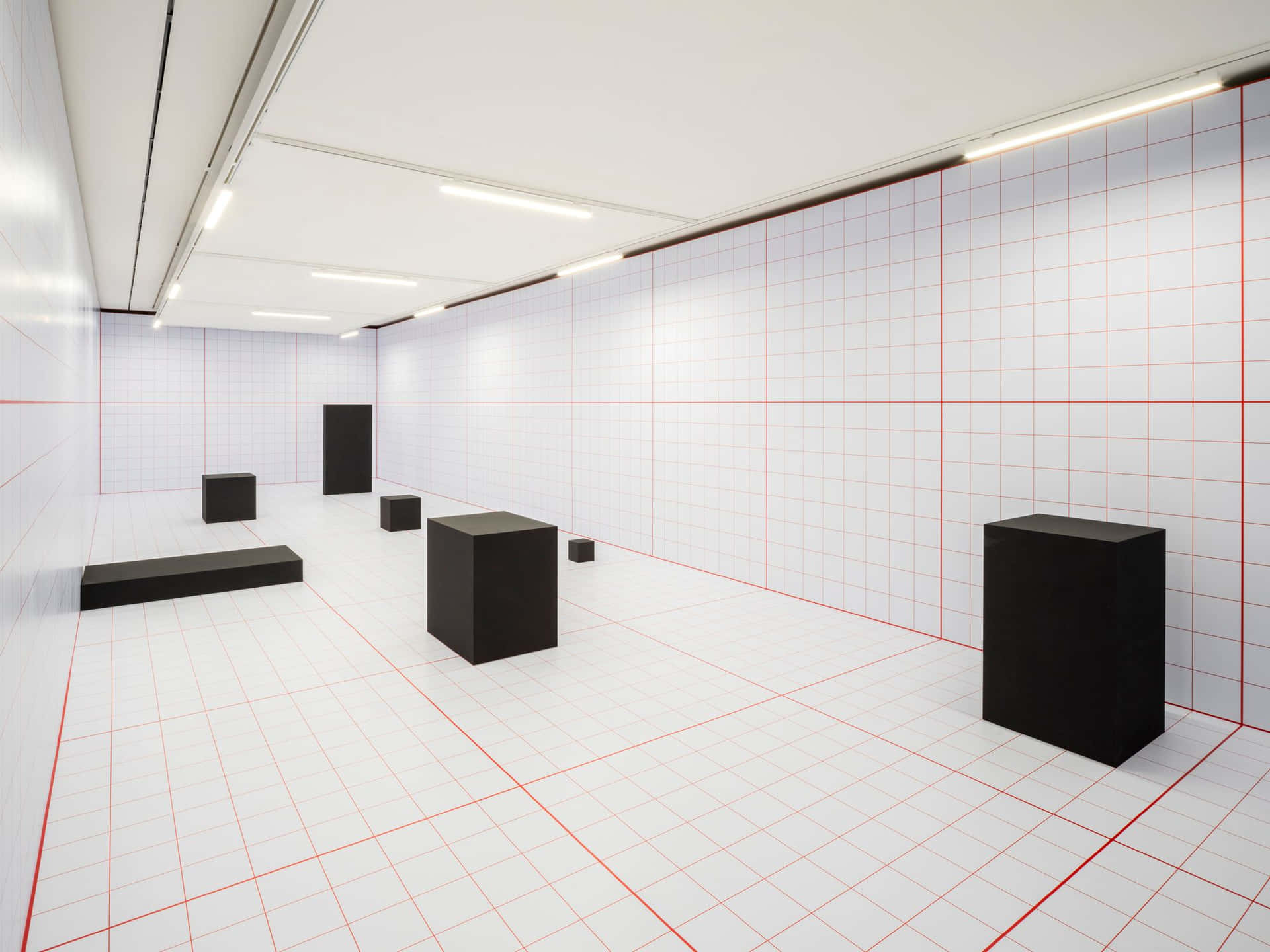 Minimalist Art Exhibit Room Seoul Wallpaper